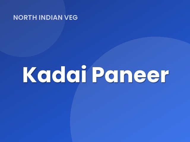 Kadai Paneer