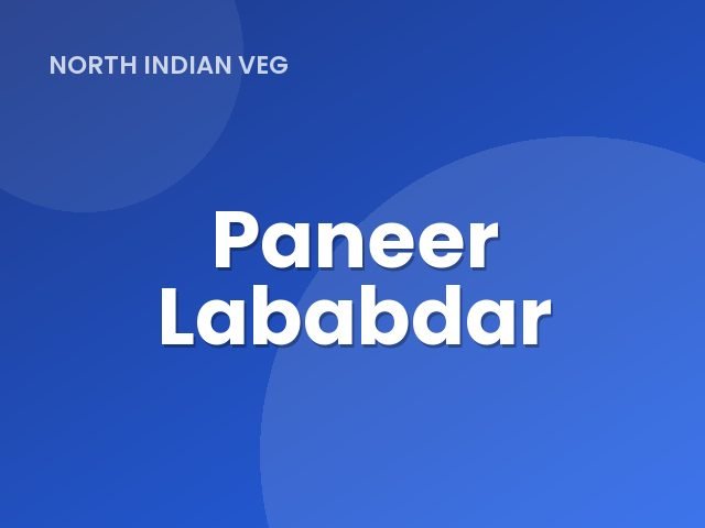 Paneer Lababdar